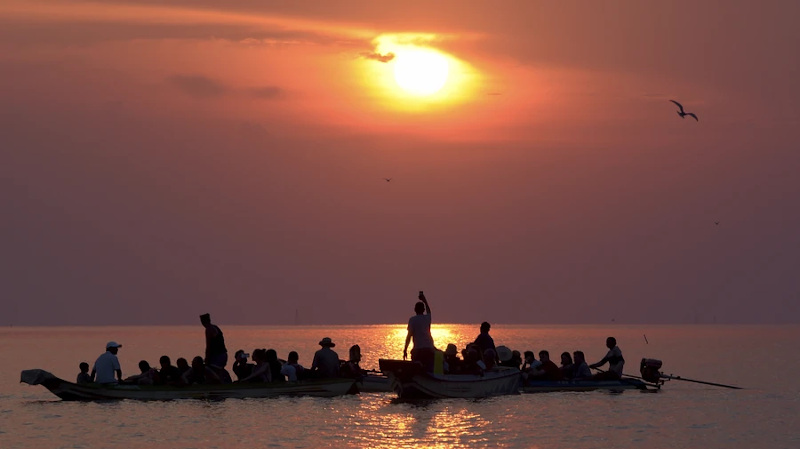 Hình ảnh ở hồ nước Tonle Sap