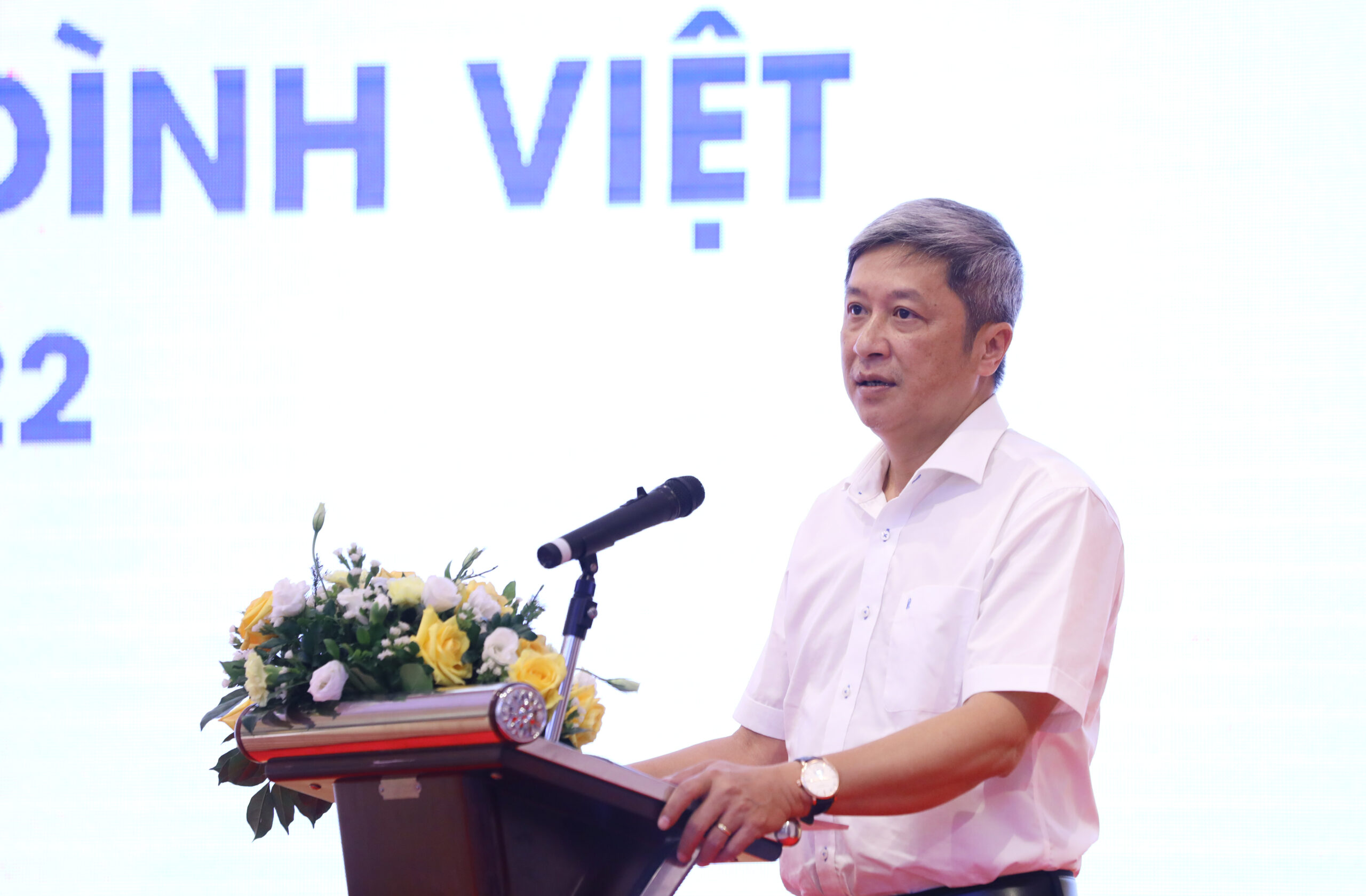 PGS. TS Nguyễn Trường Sơn, Thứ trưởng Bộ Y tế tham dự và phát biểu chỉ đạo tại chương trình.