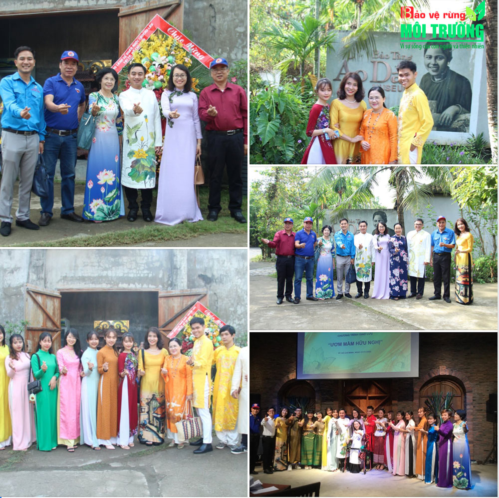 Nhiều bạn trẻ TP. HCM và Bình Phước “diện” áo dài khi tham gia Chương trình để quảng bá sắc màu văn hóa Việt.