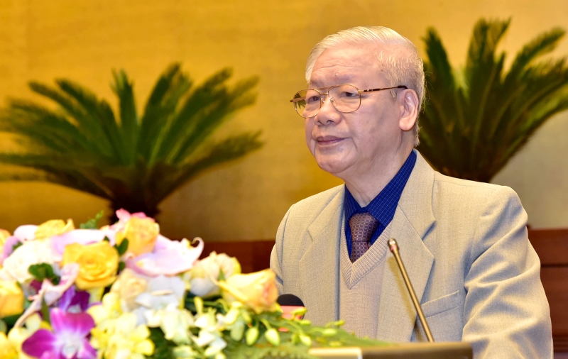 Tổng Bí thư, Chủ tịch nước Nguyễn Phú Trọng Phát biểu chỉ đạo tại hội nghị.