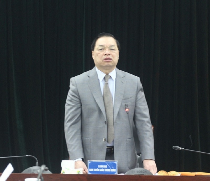 Đồng chí Lê Mạnh Hùng, Phó Trưởng Ban Tuyên giáo Trung ương, Giám đốc Trung tâm báo chí Đại hội XIII của Đảng .